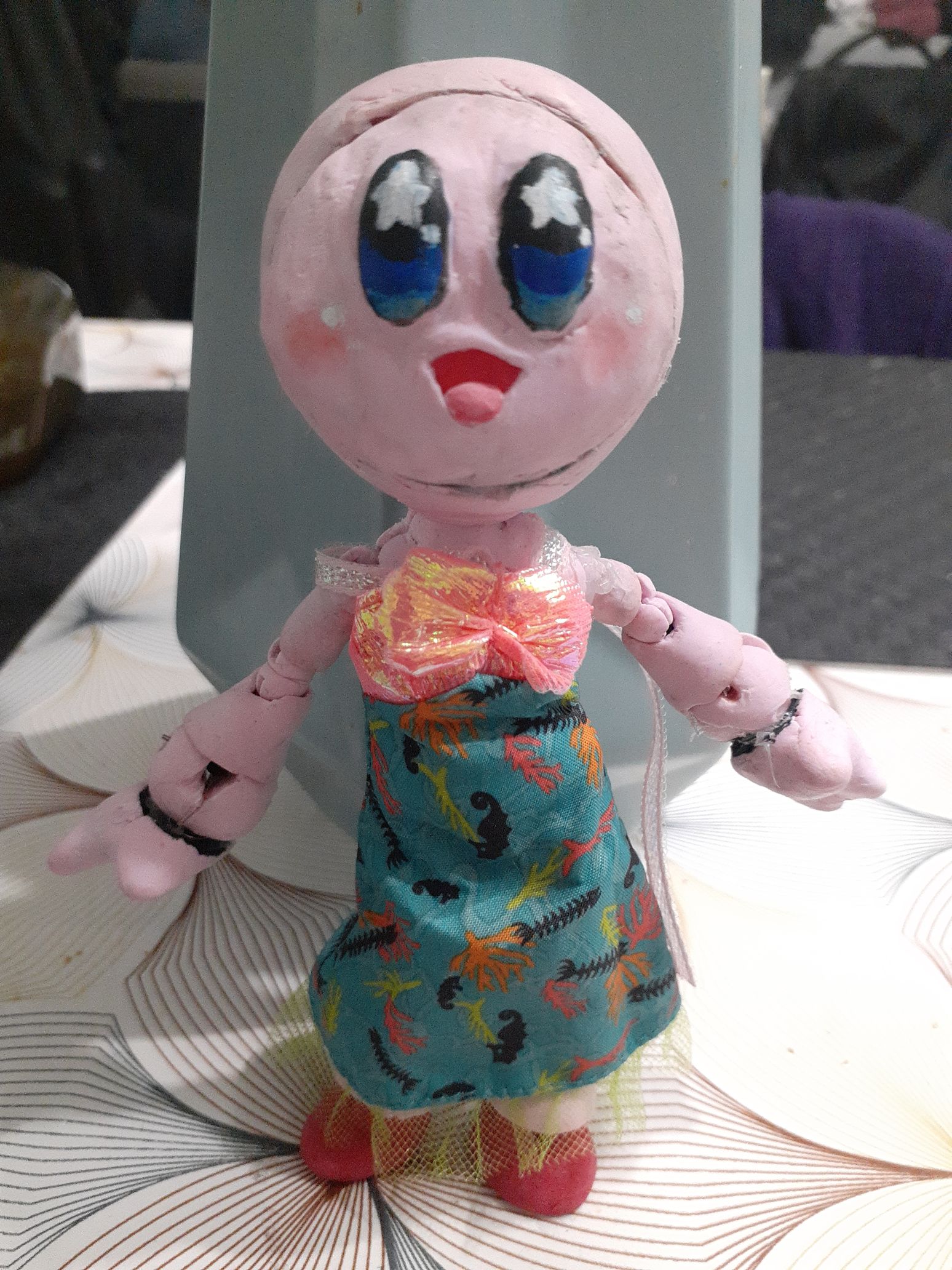 Humanoid Kirby Doll, in Lagoona Blue's dress
